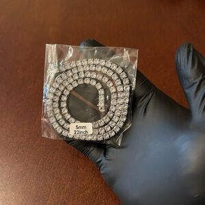 Brand New 5mm 22 Inch Silver Tennis Chain | VVS1 Moissanite